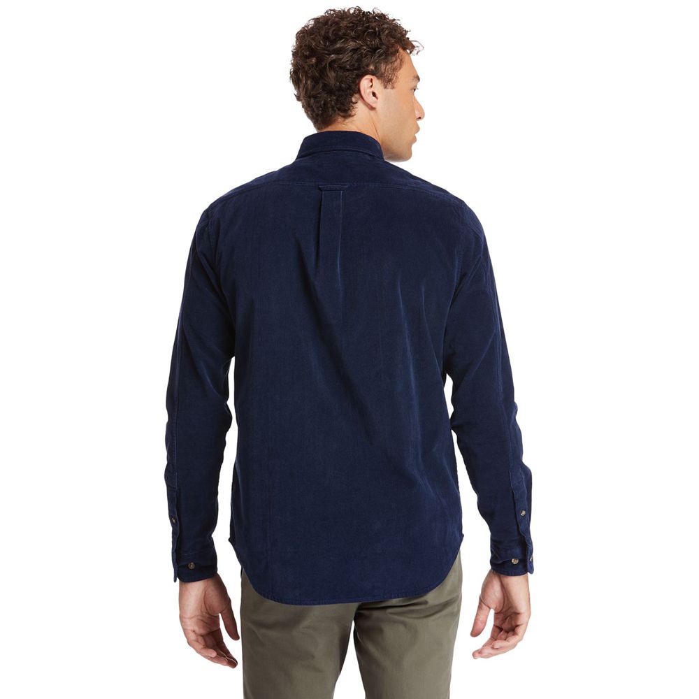 Camasi Timberland Barbati Bleumarin - Mascoma River Long-Sleeve Corduroy - Romania - ZCVNBS307